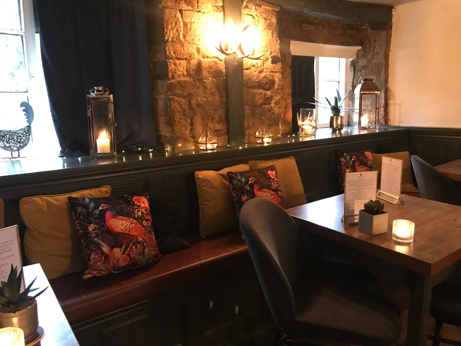 Detail of the pub bar